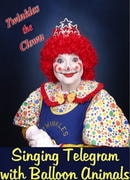 Singing telegram with balloon animals